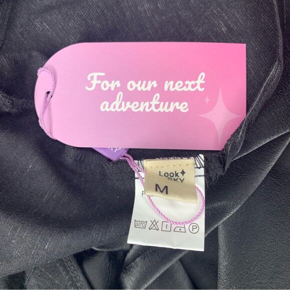 Look Sky NWT  Faux Leather Mini Dress Sz M Two piece Bolero Vest … - Picture 12 of 12